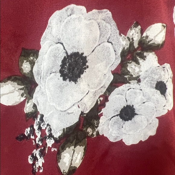 Torrid Burgundy Floral Blouse - Picture 7 of 9